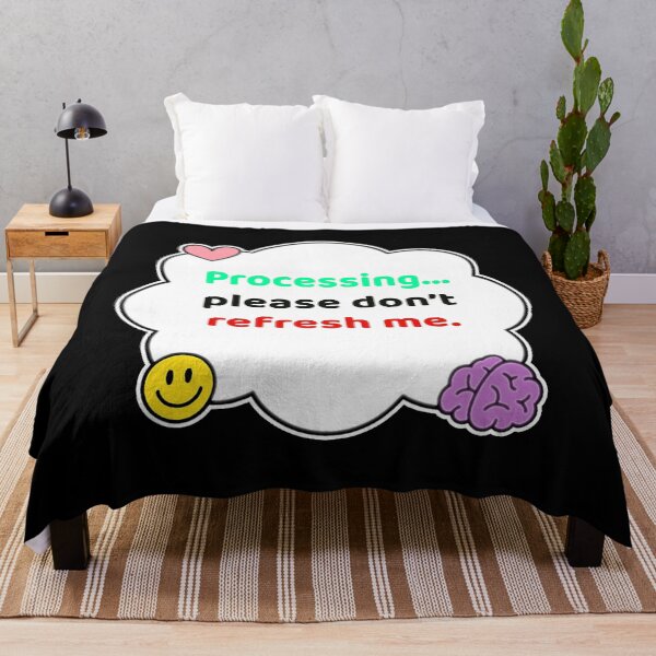 Item preview, Coping Humor – Processing Please Wait – Gift for Burnout Survivors – Cute Soft Sticker designed and sold by JacobKAurumhead.