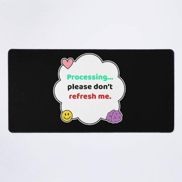Item preview, Coping Humor – Processing Please Wait – Gift for Burnout Survivors – Cute Soft Sticker designed and sold by JacobKAurumhead.