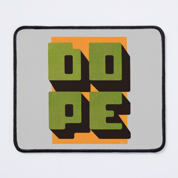 Item preview, DOPE Retro Groovy Block Lettering Art Print designed and sold by KerlZ.