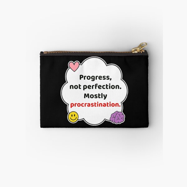 Item preview, Coping Humor – Progress Not Perfection – Gift for Procrastinators – Cute Soft Sticker designed and sold by JacobKAurumhead.