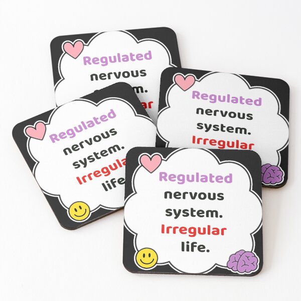 Item preview, Coping Humor – Regulated Nervous System (Mostly) – Gift for People in Healing – Cute Soft Sticker designed and sold by JacobKAurumhead.