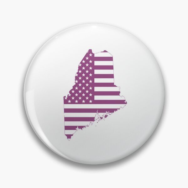 Item preview, Maine USA Flag Silhouette – Stars and Stripes State Outline designed and sold by Paper Drip.