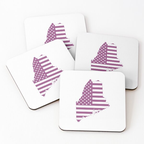 Item preview, Maine USA Flag Silhouette – Stars and Stripes State Outline designed and sold by Paper Drip.