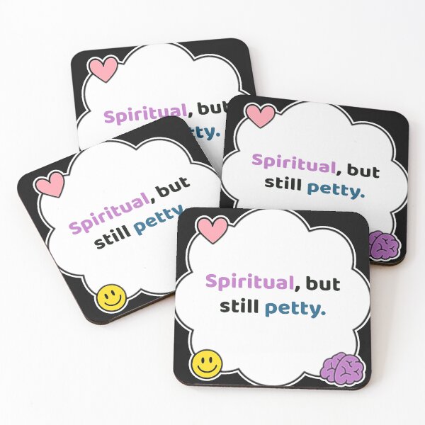 Item preview, Coping Humor – Spiritual But Still Petty – Gift for Spiritual Girlies – Cute Soft Sticker designed and sold by JacobKAurumhead.