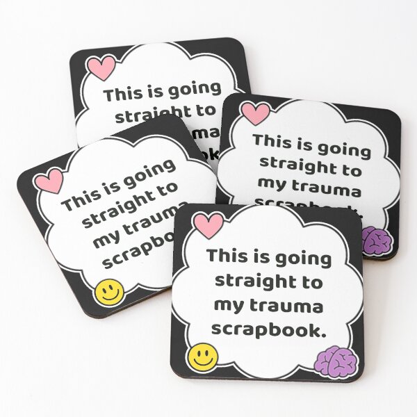 Item preview, Coping Humor – Trauma Scrapbook Entry – Gift for Therapy Friends – Cute Soft Sticker designed and sold by JacobKAurumhead.