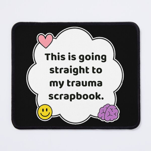 Item preview, Coping Humor – Trauma Scrapbook Entry – Gift for Therapy Friends – Cute Soft Sticker designed and sold by JacobKAurumhead.