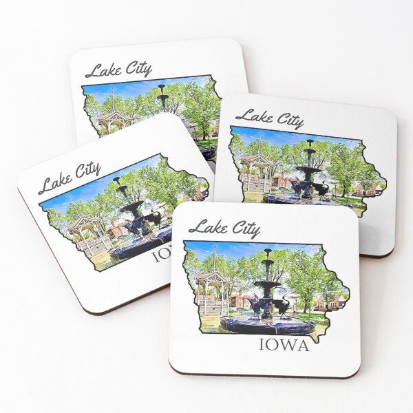 Item preview, Lake City, Iowa Town Square designed and sold by MsKatieCreations.