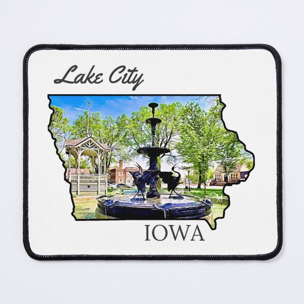 Item preview, Lake City, Iowa Town Square designed and sold by MsKatieCreations.