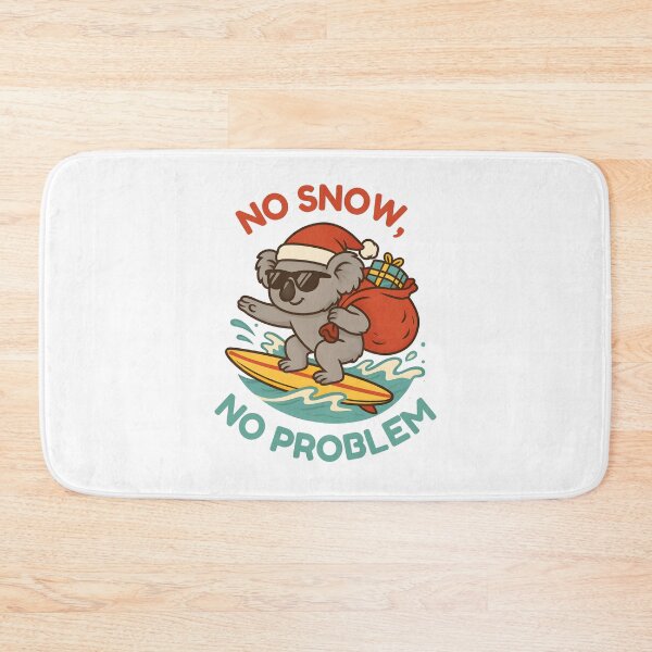 Item preview, Now Snow, Now Problem – Funny Surfing Koala Christmas Design designed and sold by SVALANART.