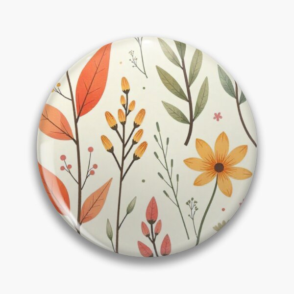 Item preview, Autumn Floral Meadow - Warm Botanical Elements designed and sold by Humiditverse.