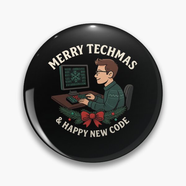 Artikelvorschau, Fröhliche Techmas & einen schönen neuen Code – Lustiges Weihnachts-T-Shirt für Programmierer und Entwickler entworfen und verkauft von AddictiveDesign.
