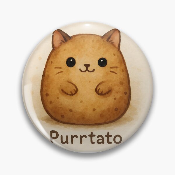 Item preview, Purrtato – Cute Cat Potato Pun Watercolor Illustration designed and sold by EmeraldeaArt.