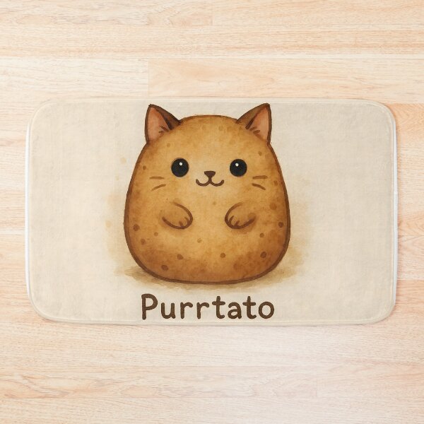 Item preview, Purrtato – Cute Cat Potato Pun Watercolor Illustration designed and sold by EmeraldeaArt.