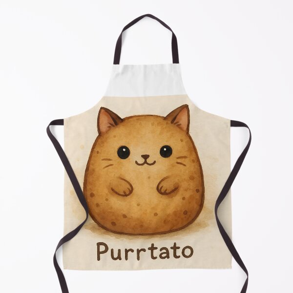 Item preview, Purrtato – Cute Cat Potato Pun Watercolor Illustration designed and sold by EmeraldeaArt.