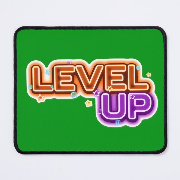 Item preview, Neon LEVEL UP Aesthetic | Retro 80s Gaming Synthwave T-Shirt & Sticker designed and sold by Mirkoniart.