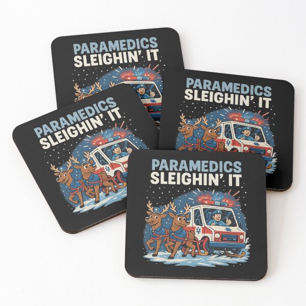 Item preview, Paramedics Sleighin’ It – Funny Christmas Paramedic Shirt, EMT Holiday Gift for First Responders designed and sold by AddictiveDesign.