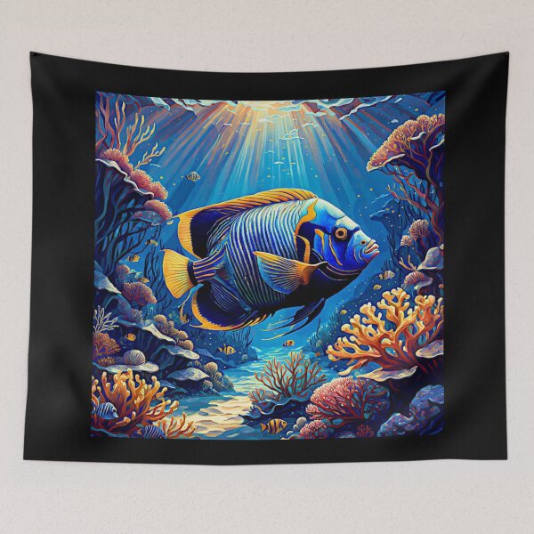 Item preview, Emperor Angelfish gliding designed and sold by Helios Be. Lavsh.