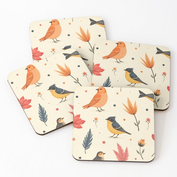 Item preview, Autumn Birds & Botanicals - Cozy Nature Pattern designed and sold by Humiditverse.
