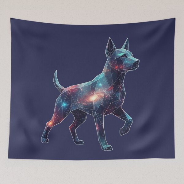 Item preview, Silueta de Perro Galáctico en Paseo Geométrico designed and sold by bsbd-action.