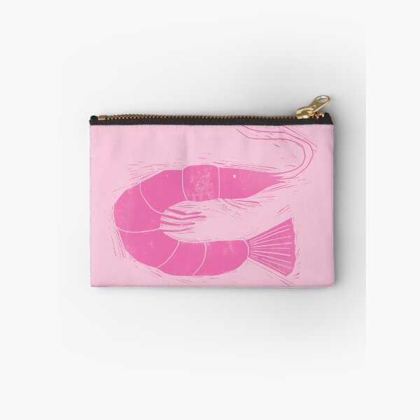 Item preview, Shrimp prawn seafood pink block print style designed and sold by Kimmygowland.