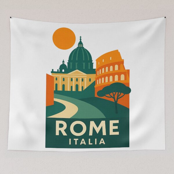 Item preview, Mid Century European City Rome designed and sold by JETSETPRIDE.