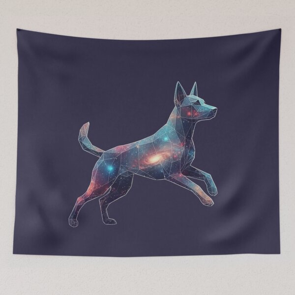 Item preview, Perro Saltando Cósmico: Geometría de Nebulosa designed and sold by bsbd-action.