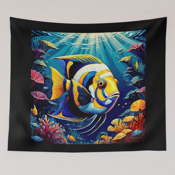 Item preview, Emperor Angelfish gliding#3 designed and sold by Helios Be. Lavsh.
