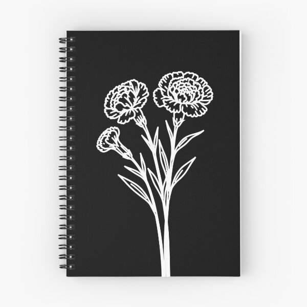 Item preview, Striking Black and White Carnation Flowers Shapes Mania designed and sold by Shapes-Mania.
