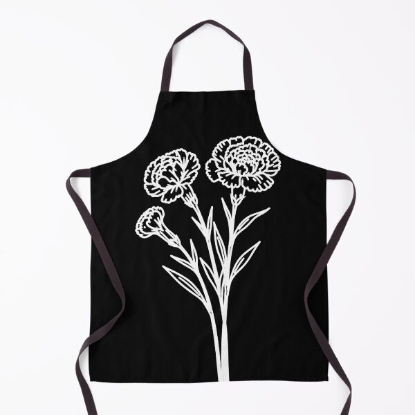 Item preview, Striking Black and White Carnation Flowers Shapes Mania designed and sold by Shapes-Mania.