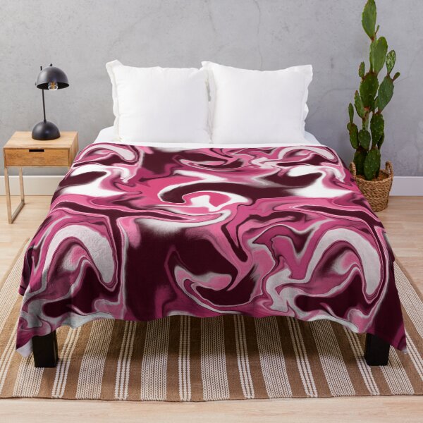 Item preview, Pink burgundy white marble wavy pattern designed and sold by Kimmygowland.