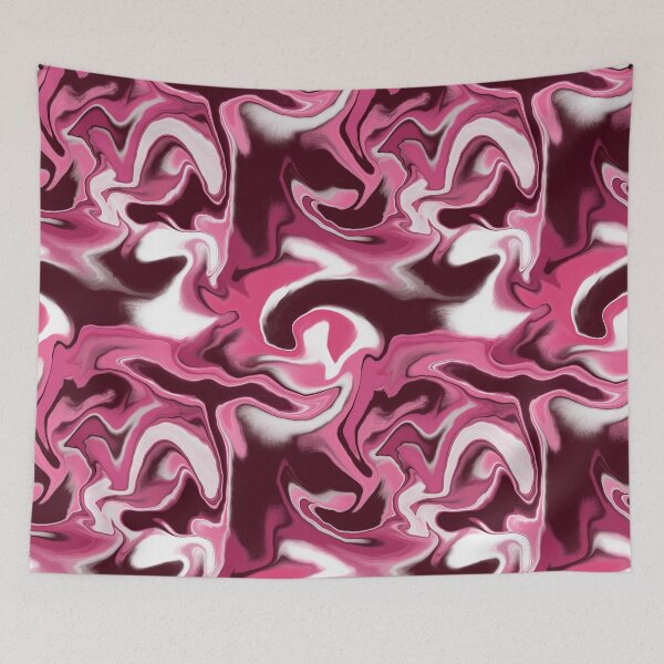 Item preview, Pink burgundy white marble wavy pattern designed and sold by Kimmygowland.