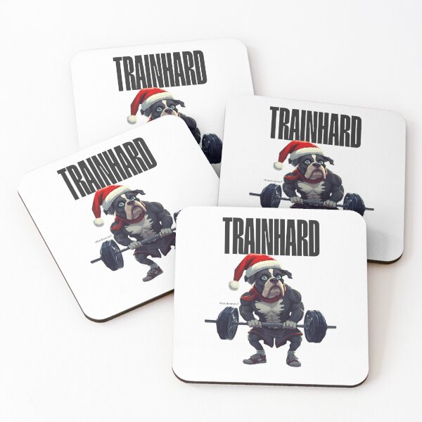 Item preview, TrainHard Bulldog Barbell Christmas designed and sold by TrainHardCo.