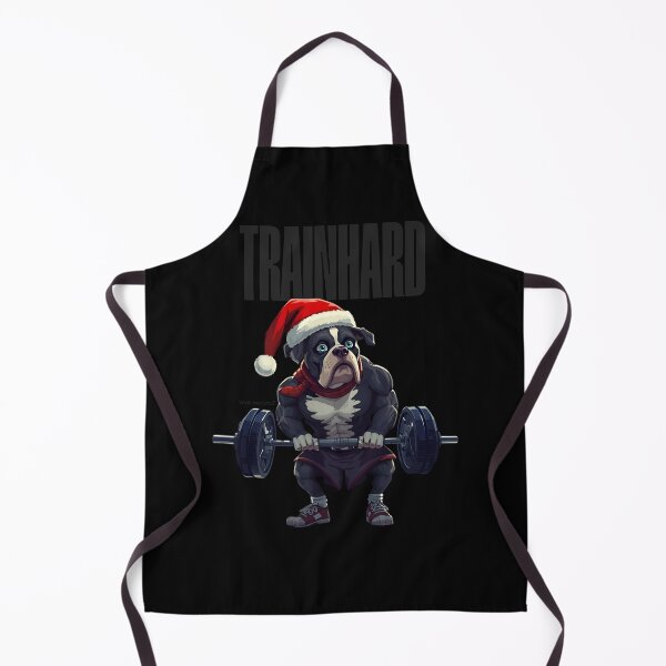 Item preview, TrainHard Bulldog Barbell Christmas designed and sold by TrainHardCo.