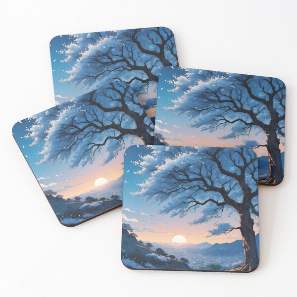 Item preview, Blue Cherry Blossom at the Cliff's Edge designed and sold by HorizonHues.