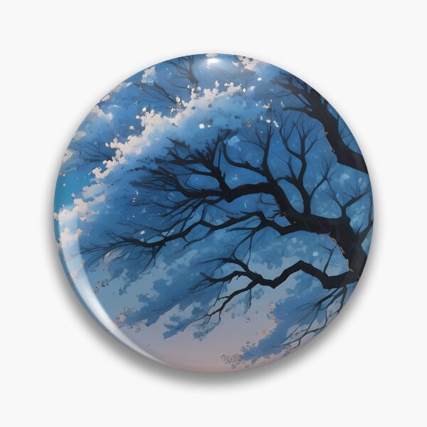 Item preview, Blue Cherry Blossom at the Cliff's Edge designed and sold by HorizonHues.