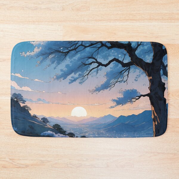 Item preview, Blue Cherry Blossom at the Cliff's Edge designed and sold by HorizonHues.