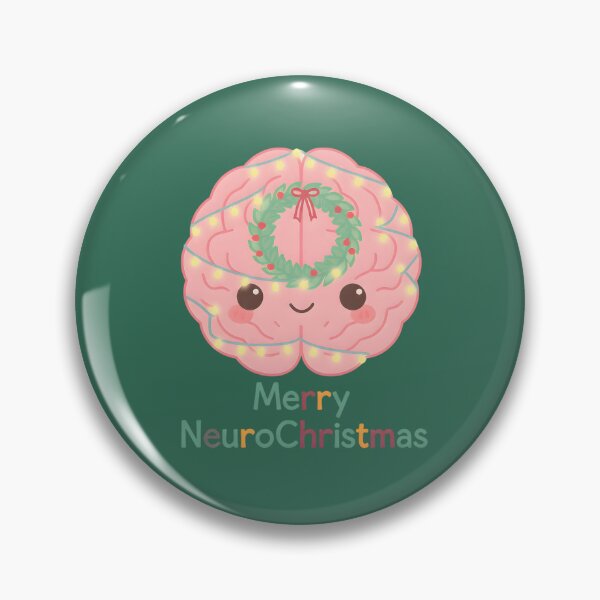 Item preview, Merry NeuroChristmas | Cute Kawaii Brain Christmas Art, Funny Neuroscience Gift for Brain Lovers and Mental Health Fans designed and sold by PureBrain.