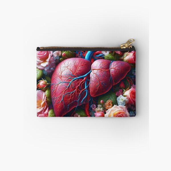 Item preview, Floral Human Liver – Botanical Anatomy Watercolor Illustration designed and sold by EmeraldeaArt.