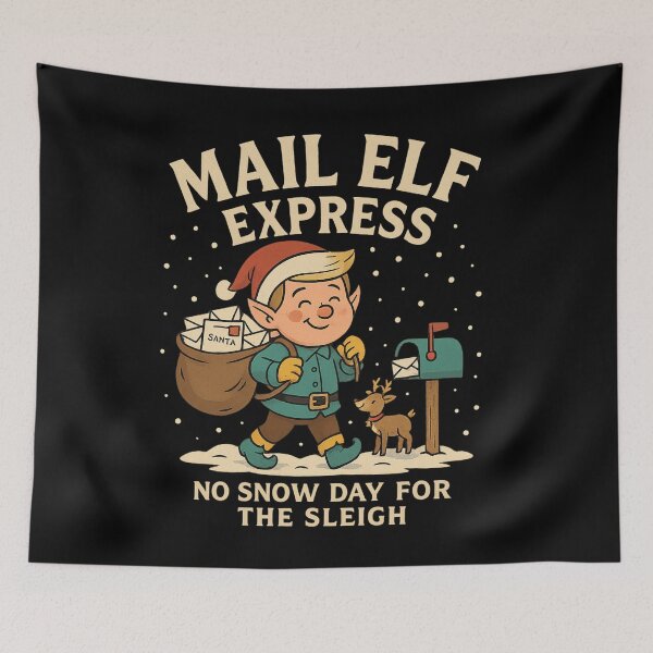 Item preview, Mail Elf Express – Funny Christmas Postal Worker Shirt, Mail Carrier Holiday Gift designed and sold by AddictiveDesign.