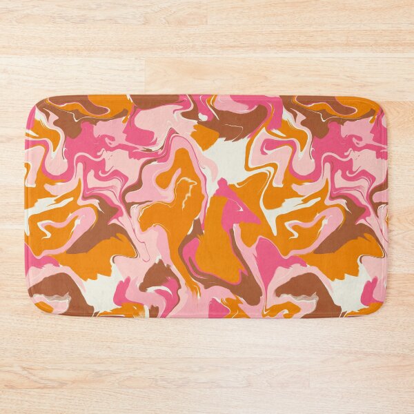 Item preview,  Pink orange brown marble wavy pattern designed and sold by Kimmygowland.