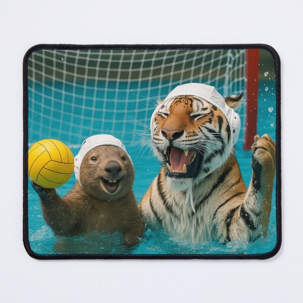 Item preview, A Wombat and Tiger Play Waterpolo designed and sold by Tridentulus.