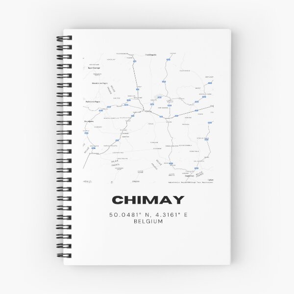 Item preview, Chimay Belgium Map | Modern Minimalist Black and White City Poster designed and sold by RM-Journey.