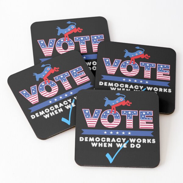 Item preview, Democracy Works When We Do Vote Blue Political Design designed and sold by EarthArtDesigns.