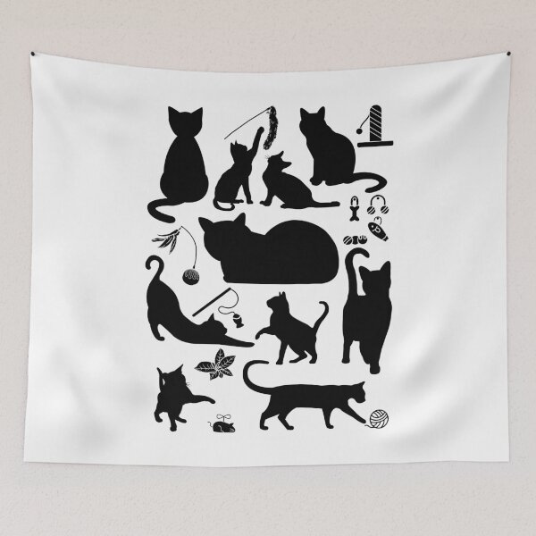 Item preview, Cat Silhouettes Design – For True Cat Lovers designed and sold by SVALANART.