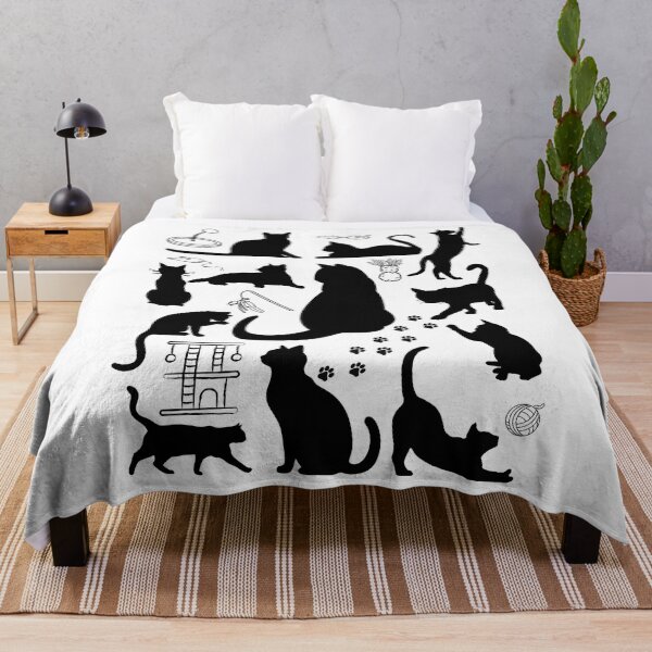 Item preview, Minimal Cat Silhouettes – Modern Cat Design designed and sold by SVALANART.