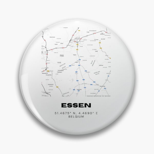 Item preview, Essen Belgium Map | Minimalist Black and White Modern Map Poster designed and sold by RM-Journey.