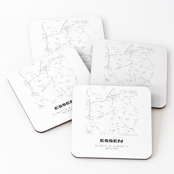Item preview, Essen Belgium Map | Minimalist Black and White Modern Map Poster designed and sold by RM-Journey.