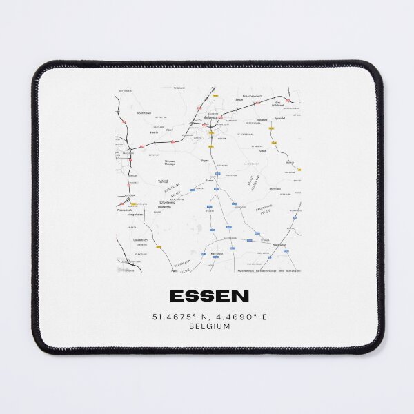 Item preview, Essen Belgium Map | Minimalist Black and White Modern Map Poster designed and sold by RM-Journey.