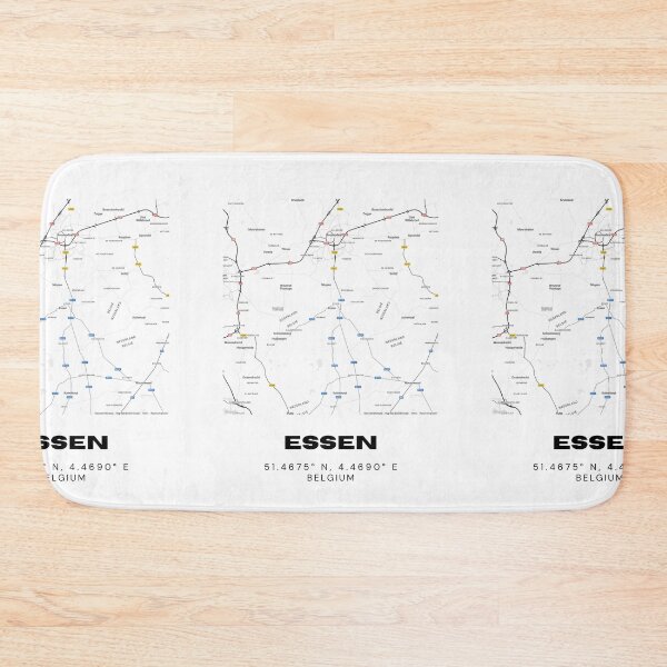 Item preview, Essen Belgium Map | Minimalist Black and White Modern Map Poster designed and sold by RM-Journey.