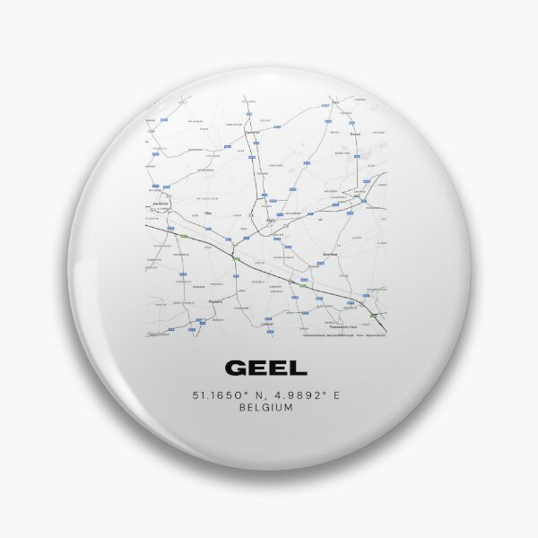 Item preview, Geel Belgium Map | Modern Minimalist Black and White City Poster designed and sold by RM-Journey.